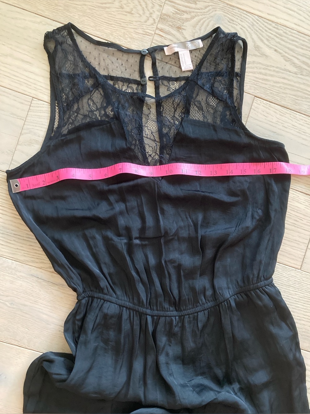 Forever 21 Black Lace Yoke Sleeveless Romper